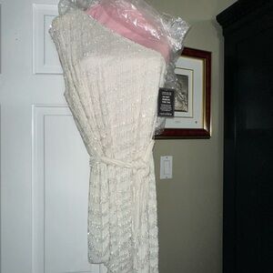 Retrofete White Sequin Dress